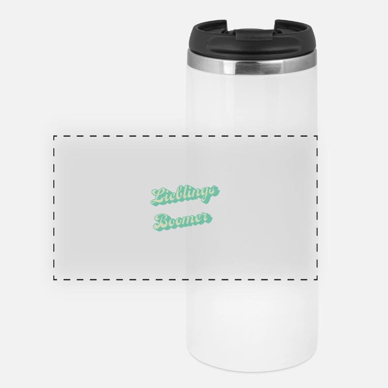 Favorite Boomer Retro Script - Panoramic Thermal Cup - white