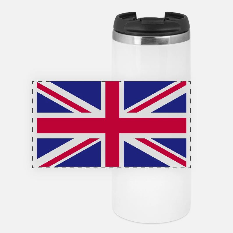 Großbritannien Flagge - Panorama Thermobecher - Weiß