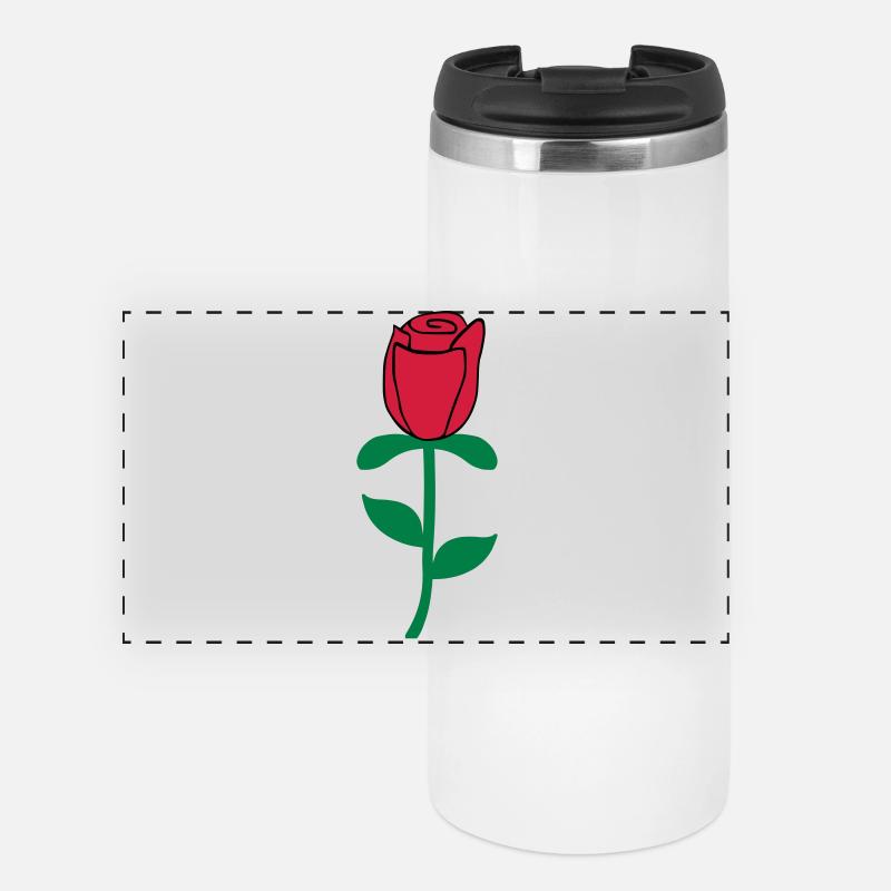 roses - Mug isotherme panoramique - blanc