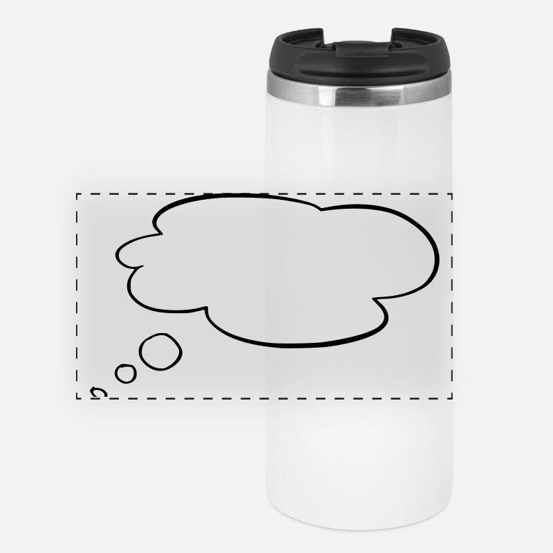 Thought bubble - Panoramic Thermal Cup - white
