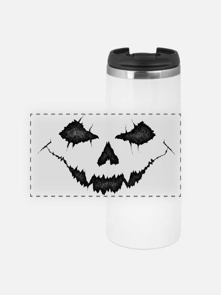 Monster Fratze - Panorama Thermobecher - Weiß