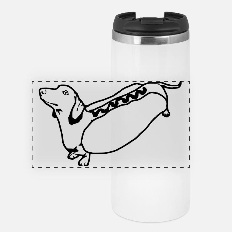 hot dog - Panoramic Thermal Cup - white