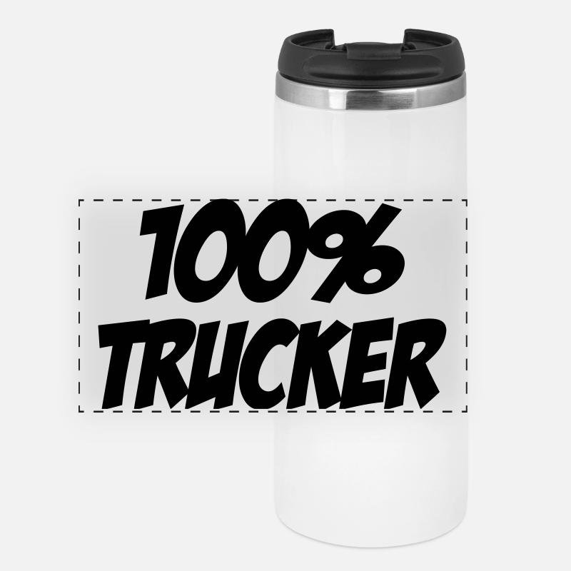 100% Trucker - Panoramic Thermal Cup - white
