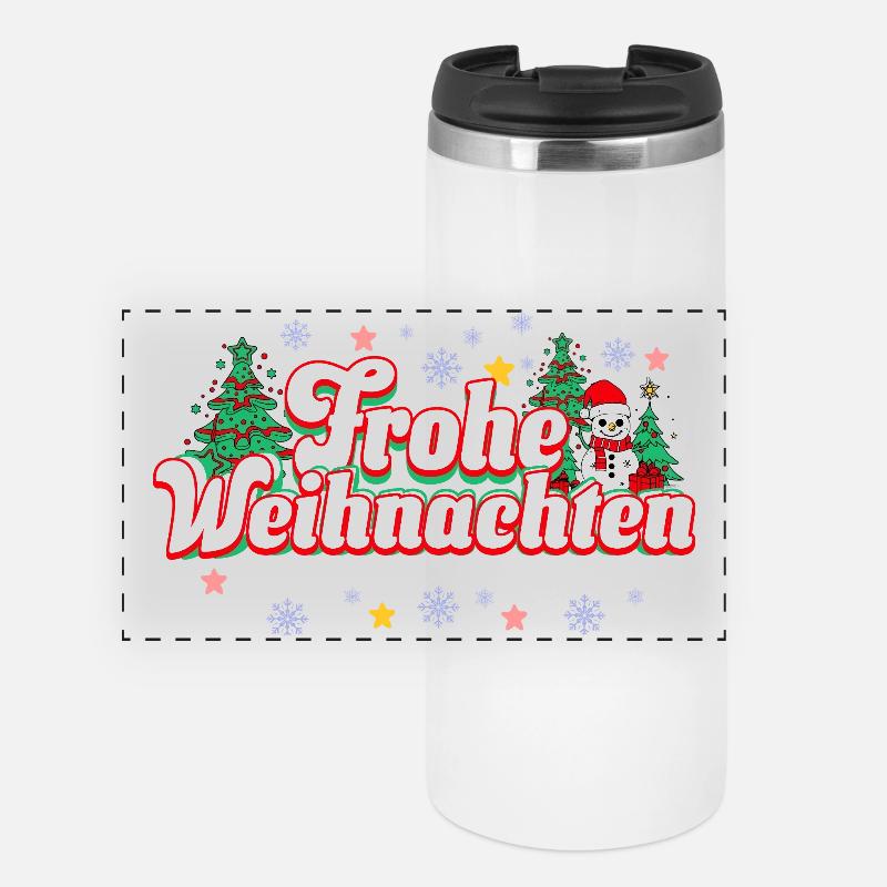 Merry Christmas - Panoramic Thermal Cup - white
