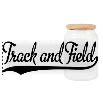 2541614 15360241 track and field - Panorama Keksdose mit Holzdeckel - Weiß - Vorne