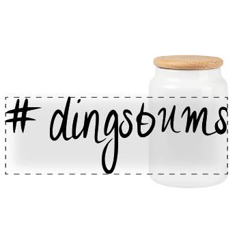 # dingsbums - Panorama Keksdose mit Holzdeckel - Weiß - Vorne