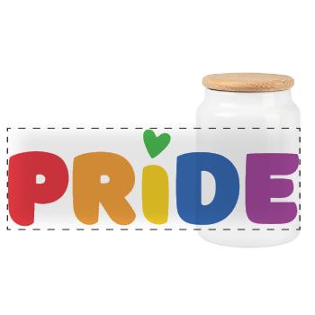 LGBTQ+ Pride-Monat - Panorama Keksdose mit Holzdeckel - Weiß - Vorne
