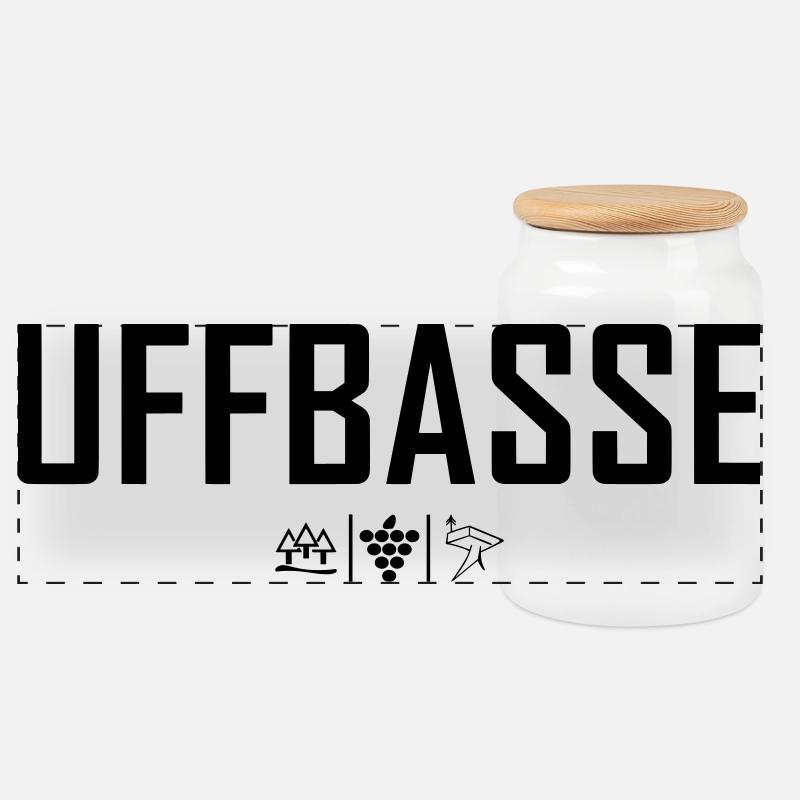 Uffbasse - Panorama Keksdose mit Holzdeckel - Weiß