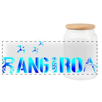 RANGIROA - Boîte à biscuits avec couvercle en bois - blanc - Devant