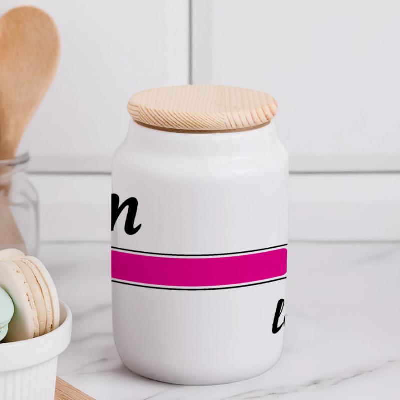 Maman loading... Please Wait - Future Mère Boîte à biscuits avec couvercle en bois