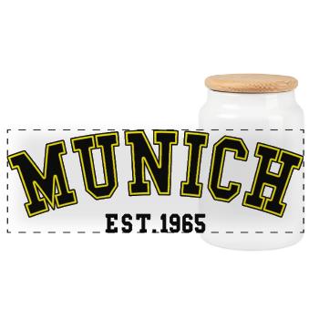 Munich_Est_1965 - Boîte à biscuits avec couvercle en bois - blanc - Devant