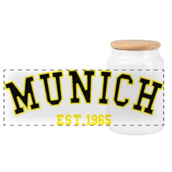 Munich_Est_1965 - Boîte à biscuits avec couvercle en bois - blanc - Devant
