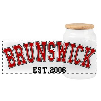 Brunswick Fondé en 2006 - Boîte à biscuits avec couvercle en bois - blanc - Devant