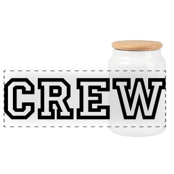 Crew - Panoramic Cookie Jar with Wooden Lid - white - Front