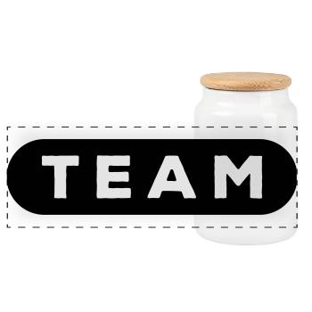 team_01 - Boîte à biscuits avec couvercle en bois - blanc - Devant