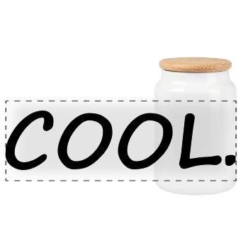 Cool - Panoramic Cookie Jar with Wooden Lid - white - Front