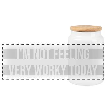 Je ne me sens pas très worky aujourd’hui Faul Arbeit humour - Boîte à biscuits avec couvercle en bois - blanc - Devant