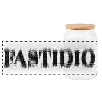 Annoyance - Panoramic Cookie Jar with Wooden Lid - white - Front