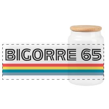 Bigorre 65 Humor Gift T-Shirt - Panoramic Cookie Jar with Wooden Lid - white - Front