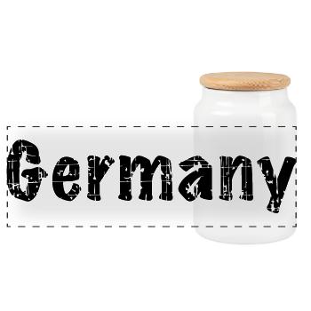 Germany - Panorama Keksdose mit Holzdeckel - Weiß - Vorne