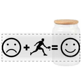 Conception de scène de pickleball pour les fans de joueurs de pickleball - Boîte à biscuits avec couvercle en bois - blanc - Devant