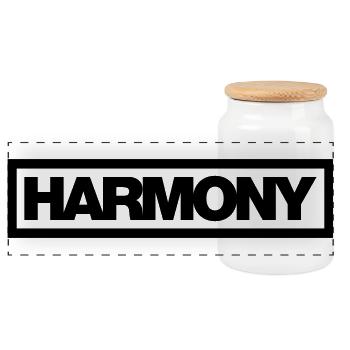 Typo HARMONY Contour 1C - Boîte à biscuits avec couvercle en bois - blanc - Devant