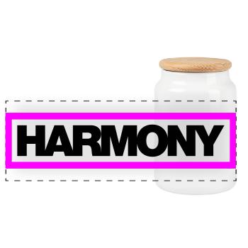 Typo HARMONY Contour 2C - Panoramic Cookie Jar with Wooden Lid - white - Front