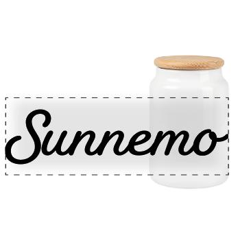Noir Sunnemo - Boîte à biscuits avec couvercle en bois - blanc - Devant