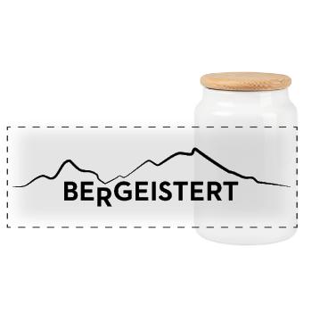 Randonnée enthousiaste Nature Sports de plein air - Boîte à biscuits avec couvercle en bois - blanc - Devant
