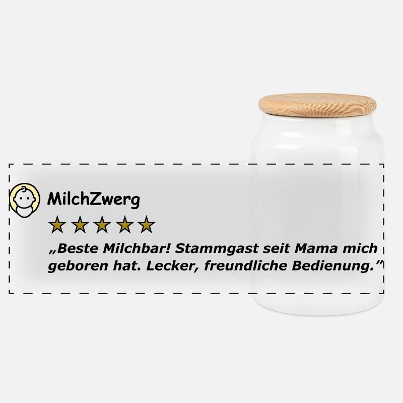 milchZwerg - Panorama Keksdose mit Holzdeckel - Weiß