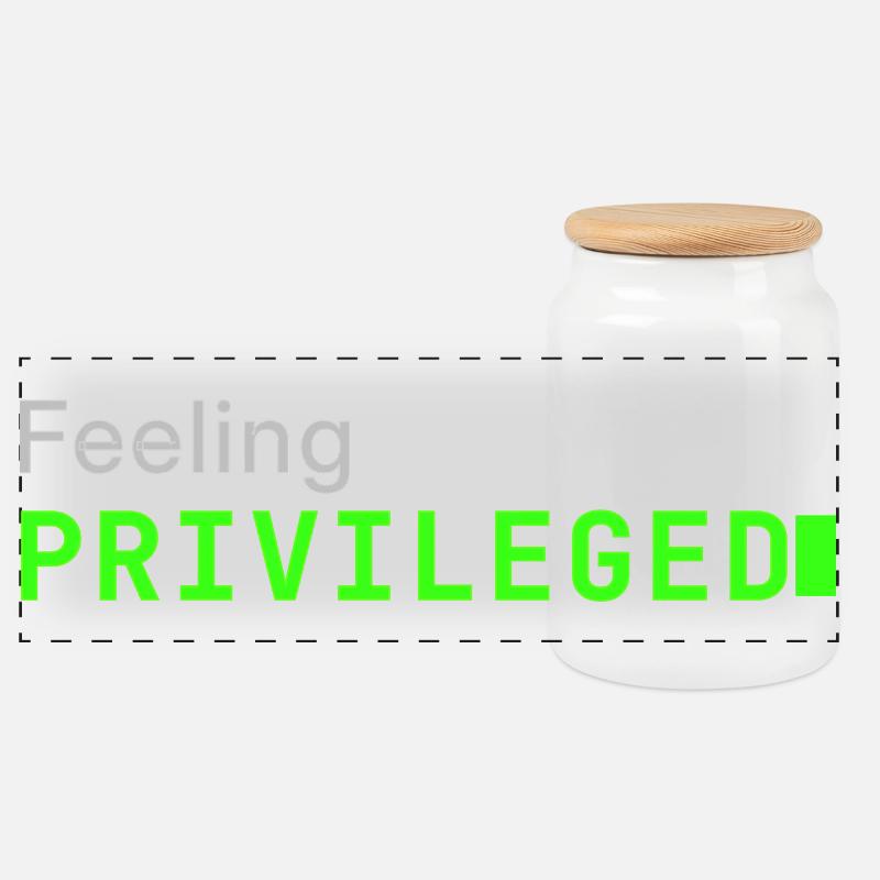 Feeling Privileged | Developer mood - Panorama Keksdose mit Holzdeckel - Weiß