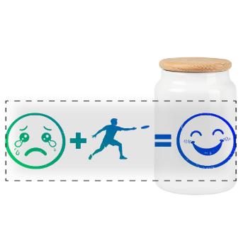 Cadeau ultime de frisbee pour le joueur ultime - Boîte à biscuits avec couvercle en bois - blanc - Devant