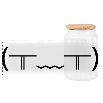 Pleurer Émotions (╥_╥) Des larmes violentes - Boîte à biscuits avec couvercle en bois - blanc - Devant
