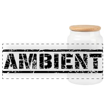 Ambiant - Boîte à biscuits avec couvercle en bois - blanc - Devant