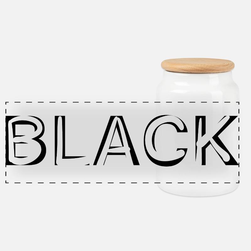 BLACK - Panorama Keksdose mit Holzdeckel - Weiß