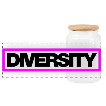 Typo Diversity Contour 2C - Panoramic Cookie Jar with Wooden Lid - white - Front