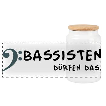 Les bassistes sont autorisés à - Boîte à biscuits avec couvercle en bois - blanc - Devant