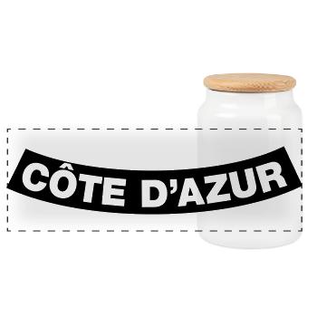 Côte D’Azur Chapter Element 1C (JGA MC-Rocker) - Panorama Keksdose mit Holzdeckel - Weiß - Vorne