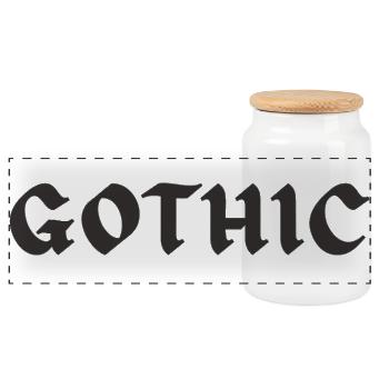 Édition Gothique Noir - Boîte à biscuits avec couvercle en bois - blanc - Devant