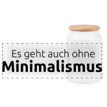 Omit minimalism - Panoramic Cookie Jar with Wooden Lid - white - Front