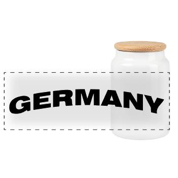 Deutschland - Panorama Keksdose mit Holzdeckel - Weiß - Vorne