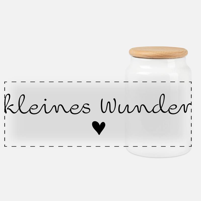 Kleines Wunder - Panorama Keksdose mit Holzdeckel - Weiß