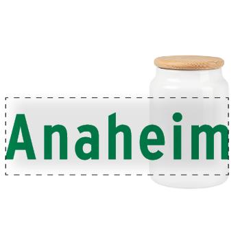 Anaheim - Panorama Keksdose mit Holzdeckel - Weiß - Vorne