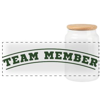 team_member - Boîte à biscuits avec couvercle en bois - blanc - Devant