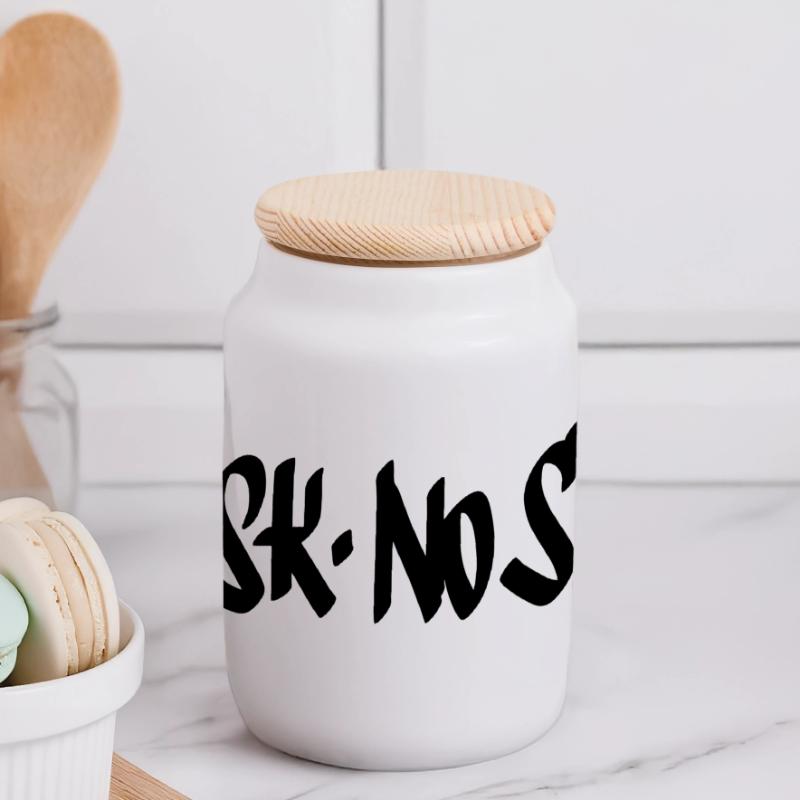 Pas de risque, pas de devise de l’histoire Boîte à biscuits avec couvercle en bois