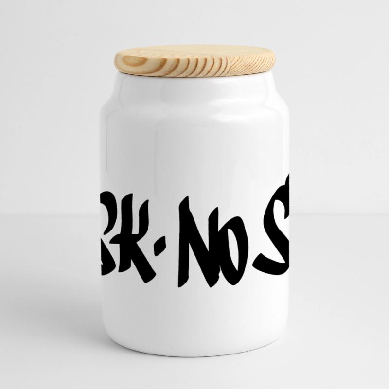 Pas de risque, pas de devise de l’histoire Boîte à biscuits avec couvercle en bois