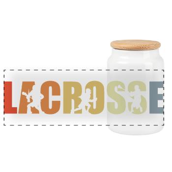 Lacrosse Vintage Look - Panorama Keksdose mit Holzdeckel - Weiß - Vorne