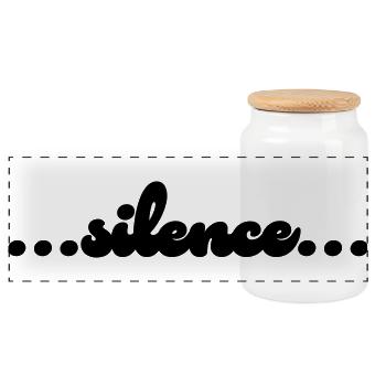 silence - Panorama Keksdose mit Holzdeckel - Weiß - Vorne