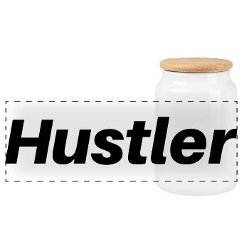 Custom design mistery - Panoramic Cookie Jar with Wooden Lid - white - Front
