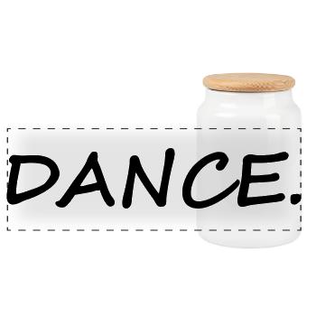 DANCE - Panorama Keksdose mit Holzdeckel - Weiß - Vorne